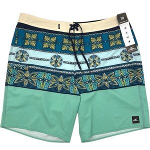 O’Neill Hyperfreak Heat Print Swim Trunks Board Shorts Size 38